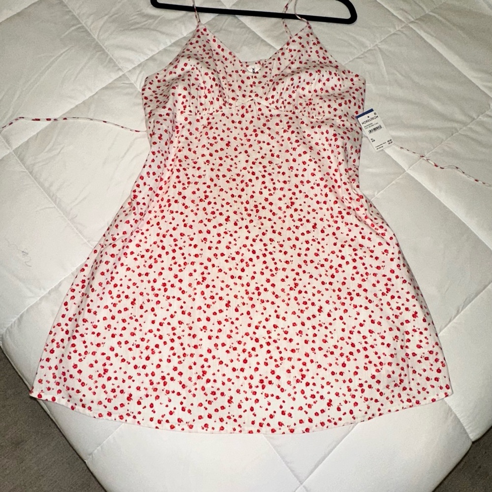 Abound from Nordstrom Red and White Floral Kids Dress